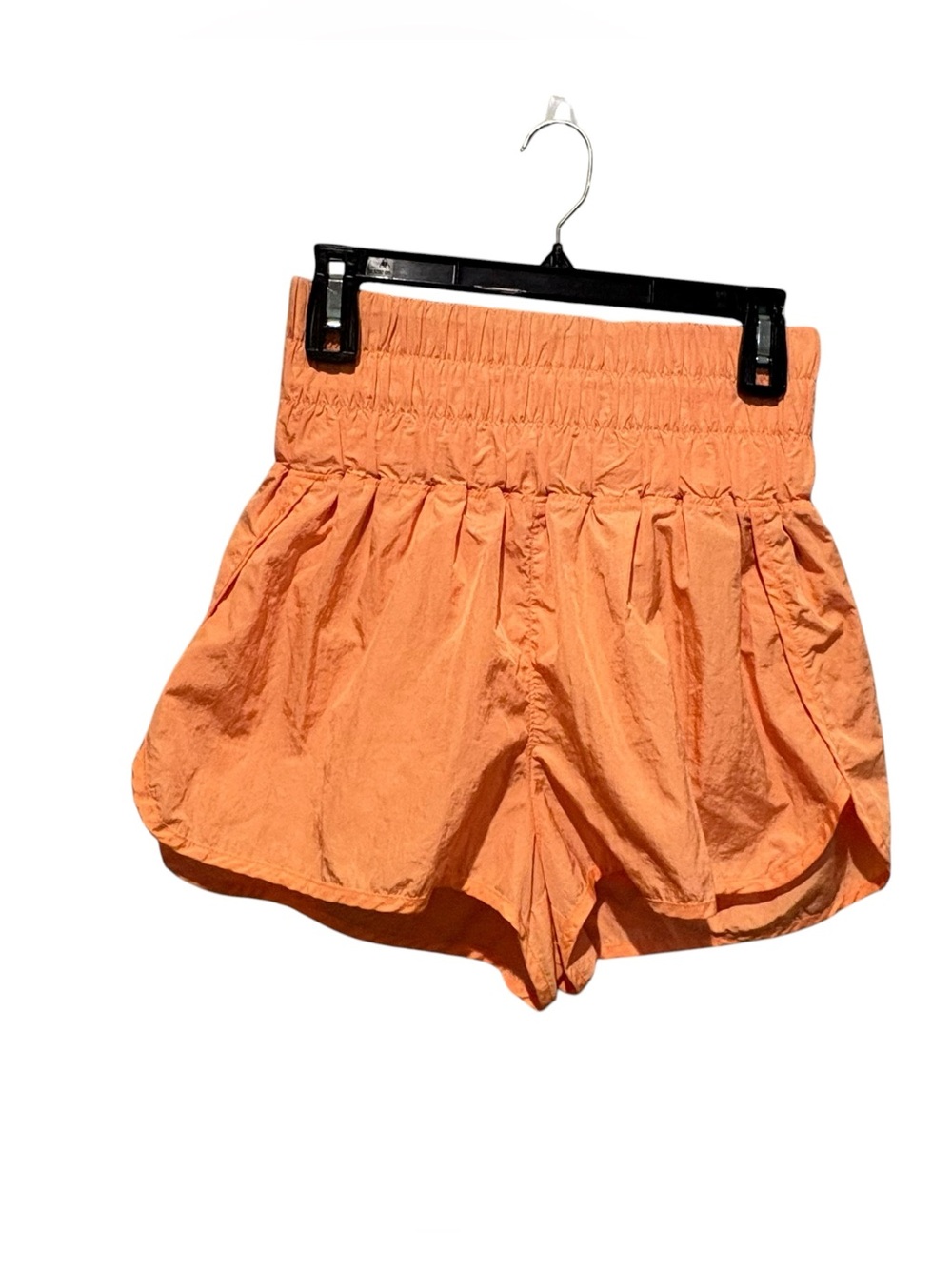 FP Movement by Free People Smocked High-Waist Peach-Orange Shorts